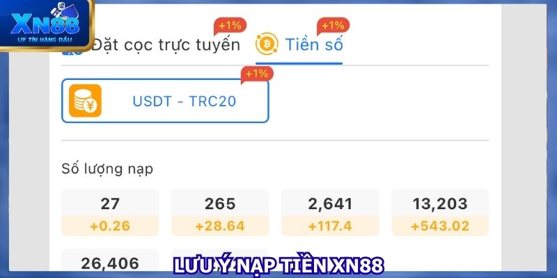 Lưu ý khi thực hiện tăng số dư giải trí